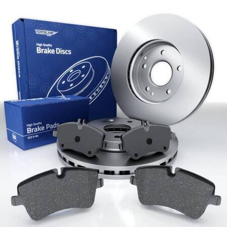 Plaquettes + disques de frein pour Mercedes-Benz Classe C S203 Break (2001-2007) - Tomex - TX 12-78 + TX 71-06 (essieu avant)