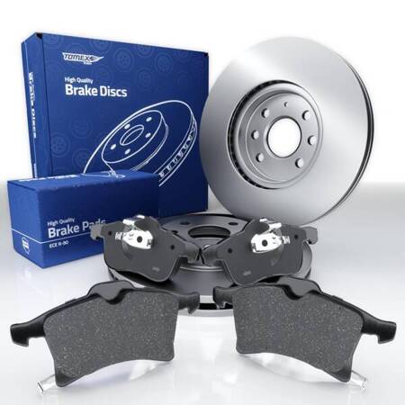 Plaquettes + disques de frein pour Opel Astra H Classic Hayon, Break, Berline (2007-2014) - Tomex - TX 13-00 + TX 71-20 (essieu avant)