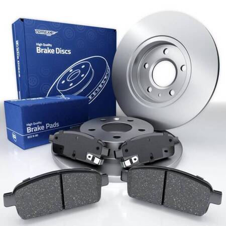 Plaquettes + disques de frein pour Opel Astra J Break, Liftback, Berline (2009-2019) - Tomex - TX 16-52 + TX 72-65 (essieu arrière)