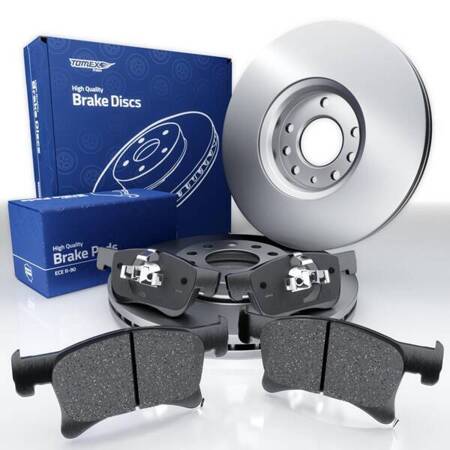 Plaquettes + disques de frein pour Opel Corsa E Hayon (2015-2019) - Tomex - TX 17-93 + TX 72-03 (essieu avant)