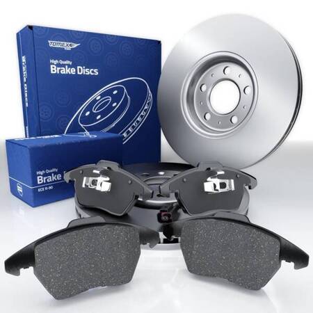 Plaquettes + disques de frein pour Skoda Fabia III Break, Liftback (2014-2021) - Tomex - TX 13-11 + TX 72-04 (essieu avant)