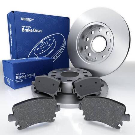 Plaquettes + disques de frein pour Skoda Superb II Break, Liftback (2008-2010) - Tomex - TX 13-95 + TX 70-79 (essieu arrière)