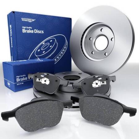 Plaquettes + disques de frein pour Volvo V50 I Break (2004-2012) - Tomex - TX 13-05 + TX 71-11 (essieu avant)