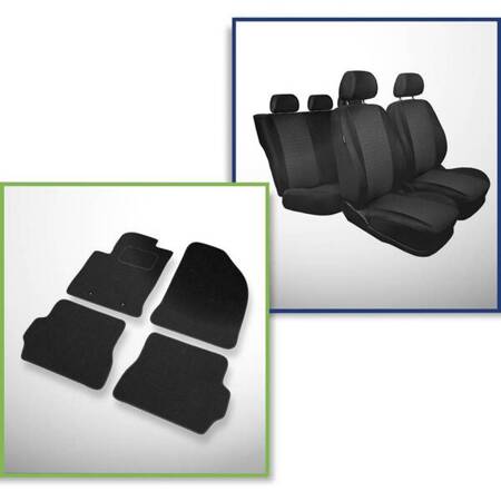 Set: tapis feutre + housses de siege confectionnees sur mesure pour Ford Fusion I FL Monospace (2006-2011) – Practic