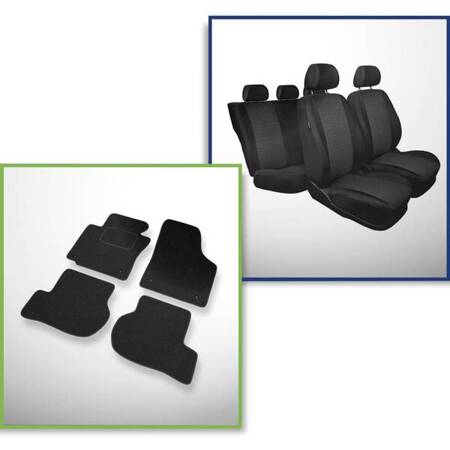 Set: tapis feutre + housses de siege confectionnees sur mesure pour Volkswagen Golf V Hayon, SW (2003-2009) – Practic