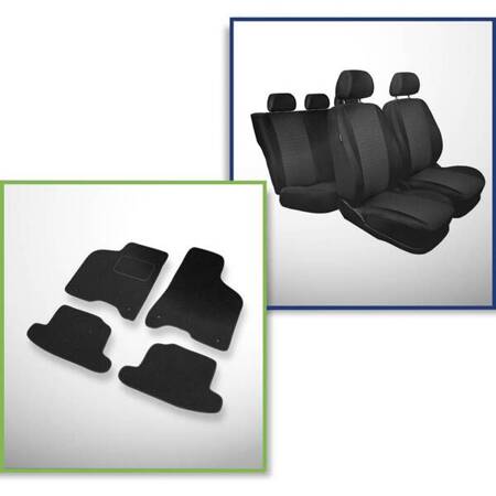 Set: tapis feutre + housses de siege confectionnees sur mesure pour Volkswagen Lupo Hayon (1998-2005) – Practic