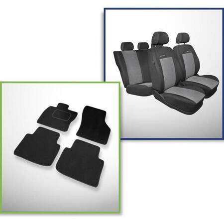 Set: tapis velours + housses de siege confectionnees sur mesure pour Volkswagen Passat B8 Berline, SW (2014-....) – Elegance P-2