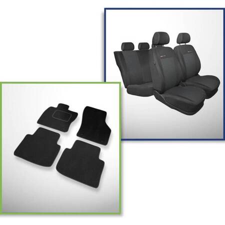 Set: tapis velours + housses de siege confectionnees sur mesure pour Volkswagen Passat B8 Berline, SW (2014-....) – Elegance P-3