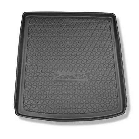 Tapis de coffre pour Audi Q7 4L SUV (03.2006-05.2015) - bac de coffre - protection de coffre voiture - Aristar - Cool liner - 5/7 places (3e rangée abaissée) / tapis plus épais pour les modeles avec systeme des rails de fixation dans le coffre