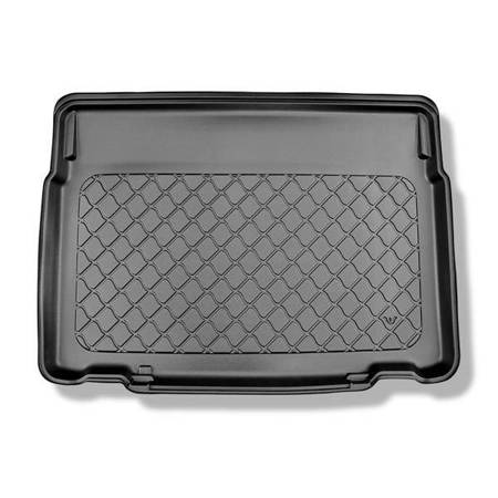 Tapis de coffre pour Citroen C3 Aircross I SUV (11.2017-2024) - bac de coffre - protection de coffre voiture - Aristar - Guardliner - coffre inférieur; plancher amovible en la position la plus basse ou sans plancher amovible du coffre; sièges arrière raba