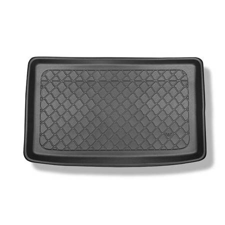 Tapis de coffre pour Ford B-MAX Monospace (09.2012-11.2017) - bac de coffre - protection de coffre voiture - Aristar - Guardliner - coffre inférieur (plancher double amovible en position basse ou retiré du coffre)