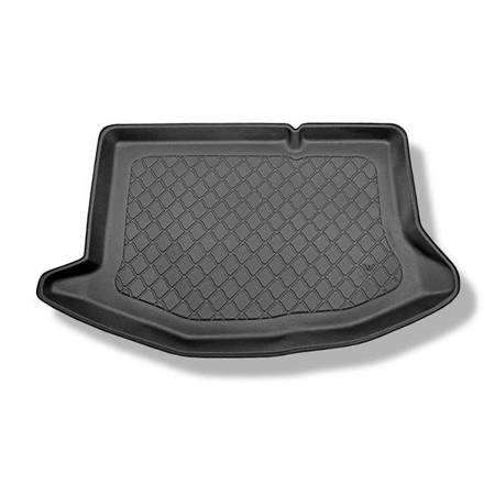 Tapis de coffre pour Ford Fiesta VI Hayon (10.2008-06.2017) - bac de coffre - protection de coffre voiture - Aristar - Guardliner - coffre inférieur; sans plancher double du coffre; avec évidements