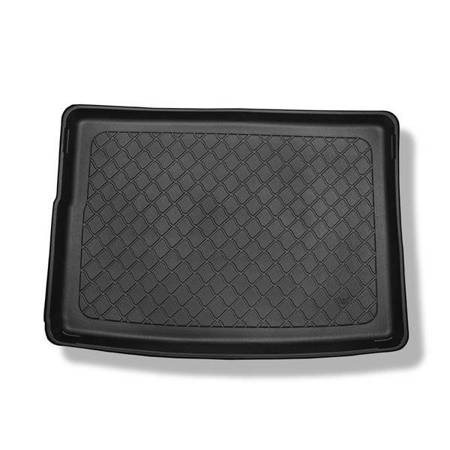 Tapis de coffre pour Opel Astra K Hayon (11.2015-12.2021) - bac de coffre - protection de coffre voiture - Aristar - Guardliner - coffre supérieur ; avec roue de secours à usage temporaire