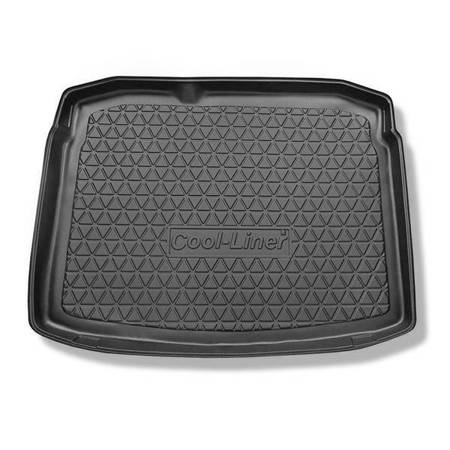 Tapis de coffre pour Volkswagen Golf VI 5K Comfortline Hayon (09.2008-09.2012) - bac de coffre - protection de coffre voiture - Aristar - Cool liner - avec roue de secours à usage temporaire ou kit de réparation