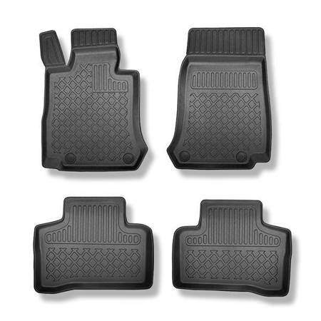 Tapis de sol en TPE pour Mercedes-Benz GLC X253 SUV (09.2015-06.2023) - tapis de voiture - noir - Aristar - Guardliner