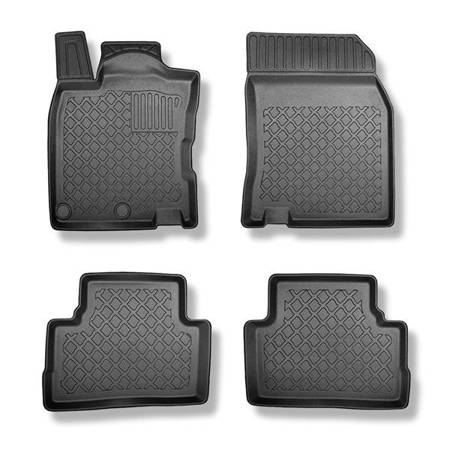 Tapis de sol en TPE pour Nissan Qashqai II J11 Crossover (02.2014-05.2021) - tapis de voiture - noir - Aristar - Guardliner