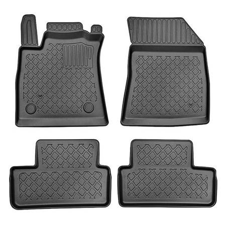 Tapis de sol en TPE pour Renault Megane IV Hayon (01.2016-....) - tapis de voiture - noir - Aristar - Guardliner