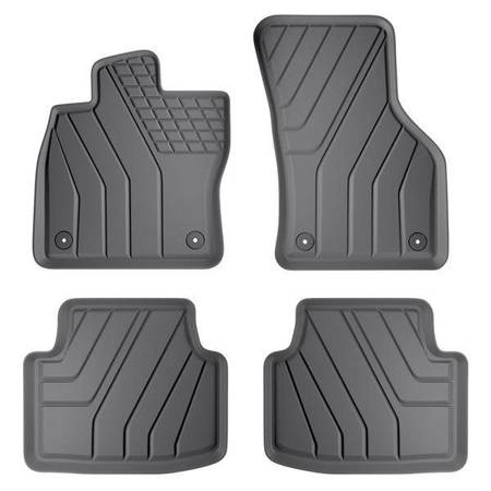 Tapis de sol en TPE pour Skoda Octavia III Break, Liftback (2013-2020) - tapis de voiture - noir - Amal Plast - SPART line