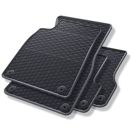 Tapis de sol en caoutchouc pour Audi A6 C7 (2011-2018) - tapis de voiture - noir - Geyer & Hosaja - 884/4C