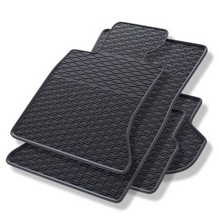 Tapis de sol en caoutchouc pour BMW 5 F10, F11 (2013-2017) - tapis de voiture - noir - Geyer & Hosaja - 886/4C