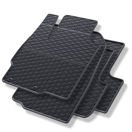 Tapis de sol en caoutchouc pour Citroen C4 Aircross (2012-2014) - tapis de voiture - noir - Geyer & Hosaja - 857/4C