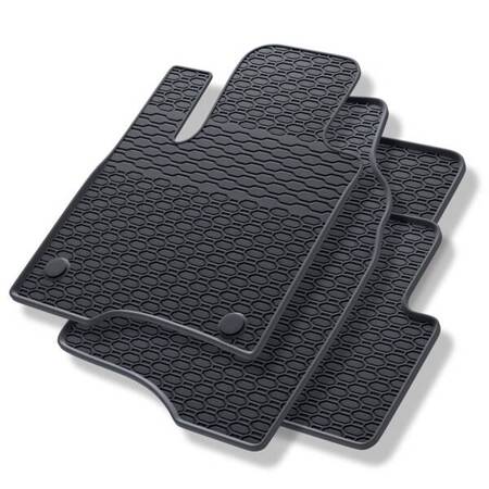 Tapis de sol en caoutchouc pour Fiat Panda III (2012-....) - tapis de voiture - noir - Geyer & Hosaja - 896/4C