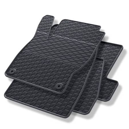 Tapis de sol en caoutchouc pour Ford Focus III (2011-2018) - tapis de voiture - noir - Geyer & Hosaja - 853/4C