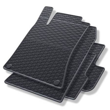 Tapis de sol en caoutchouc pour Mercedes-Benz GLA X156 (2013-2019) - tapis de voiture - noir - Geyer & Hosaja - 852/4C