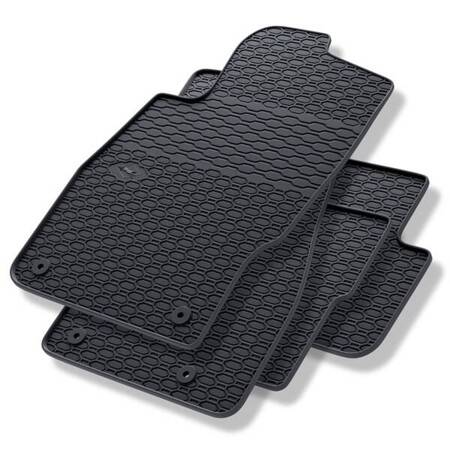 Tapis de sol en caoutchouc pour Opel Corsa D (2006-2014) - tapis de voiture - noir - Geyer & Hosaja - 802/4C