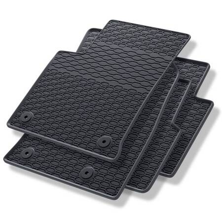 Tapis de sol en caoutchouc pour Opel Crossland X (2017-....) - tapis de voiture - noir - Geyer & Hosaja - 885/4C