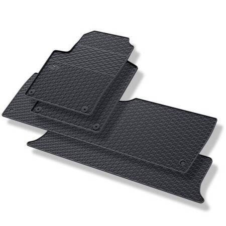 Tapis de sol en caoutchouc pour Seat Alhambra I (1996-2010) - tapis de voiture - noir - Geyer & Hosaja - 820/4C