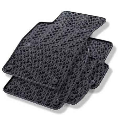 Tapis de sol en caoutchouc pour Seat Exeo (2008-2013) - tapis de voiture - noir - Geyer & Hosaja - 818/4C