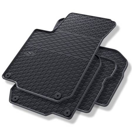 Tapis de sol en caoutchouc pour Seat Leon I (1999-2005) - tapis de voiture - noir - Geyer & Hosaja - 816/4C