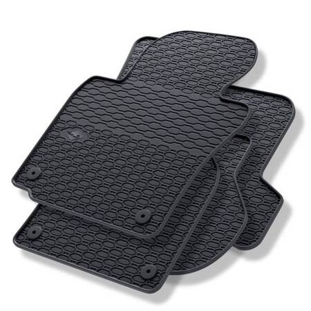 Tapis de sol en caoutchouc pour Volkswagen Golf VI (2008-2016) - tapis de voiture - noir - Geyer & Hosaja - 805/4C