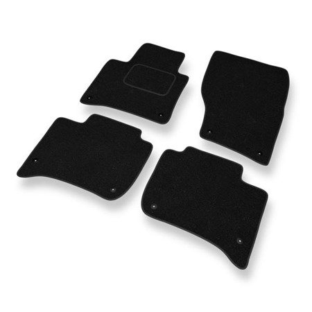 Tapis de sol feutre pour Volkswagen Touareg II (2010-2018) - tapis de voiture - noir - DGS Autodywan