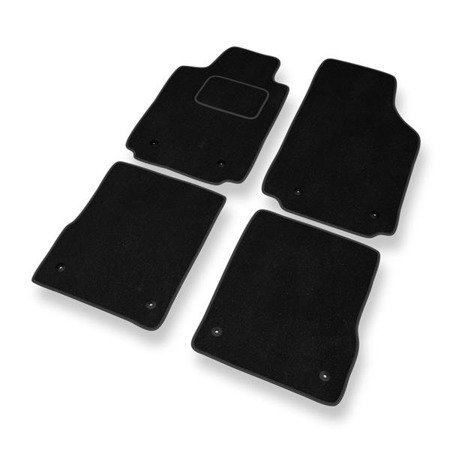 Tapis de sol velours pour Audi A2 I 8Z (1999-2005) - Premium tapis de voiture - noir - DGS Autodywan