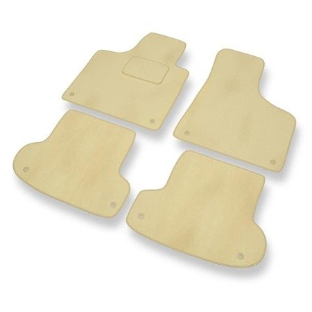 Tapis de sol velours pour Audi A3 II 8P (2003-2012) - Premium tapis de voiture - beige - DGS Autodywan