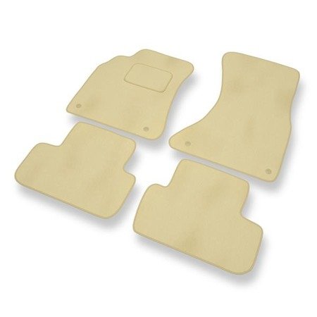 Tapis de sol velours pour Audi A4 IV B8 (2008-2015) - Premium tapis de voiture - beige - DGS Autodywan