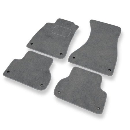 Tapis de sol velours pour Audi A5 II F5 (2016-....) - Premium tapis de voiture - gris - DGS Autodywan