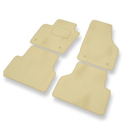 Tapis de sol velours pour Audi Q3 I 8U (2011-2018) - Premium tapis de voiture - beige - DGS Autodywan