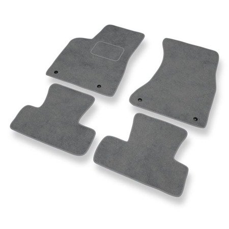 Tapis de sol velours pour Audi Q5 I 8R (2008-2016) - Premium tapis de voiture - gris - DGS Autodywan