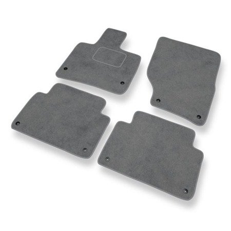 Tapis de sol velours pour Audi Q7 I (2005-2015) - Premium tapis de voiture - gris - DGS Autodywan