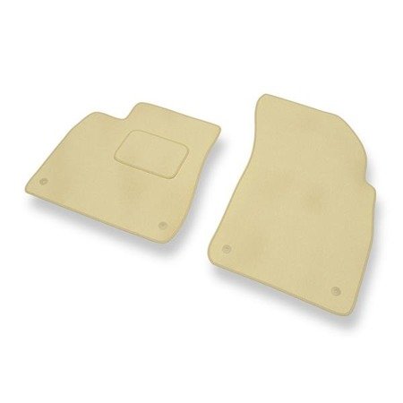 Tapis de sol velours pour Audi Q7 II (2015-....) - Premium tapis de voiture - beige - DGS Autodywan