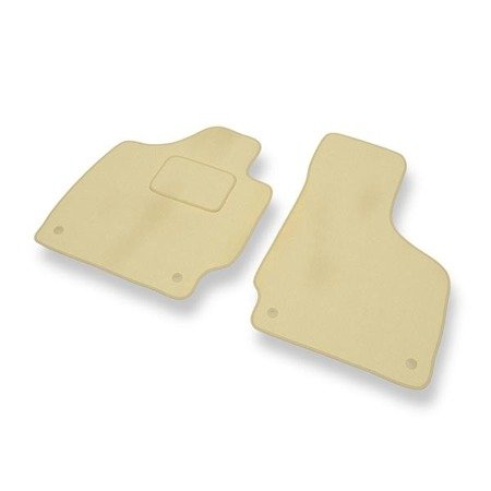 Tapis de sol velours pour Audi TT II 8J (2006-2014) - Premium tapis de voiture - beige - DGS Autodywan