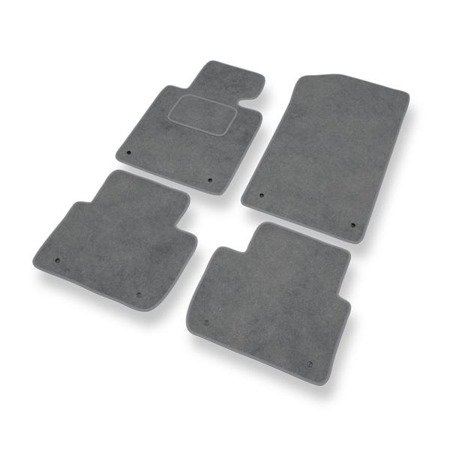 Tapis de sol velours pour BMW 3 M3 III E46 (2001-2006) - Premium tapis de voiture - gris - DGS Autodywan