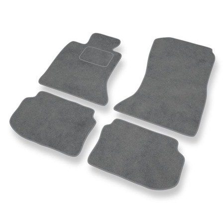 Tapis de sol velours pour BMW 5 F10, F11 (2010-2013) - Premium tapis de voiture - gris - DGS Autodywan