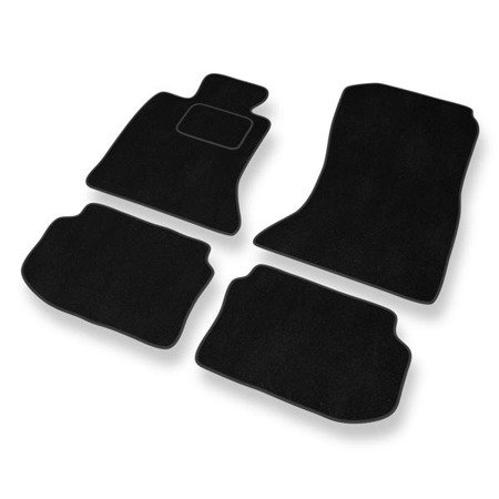 Tapis de sol velours pour BMW 5 F10, F11 (2010-2013) - Premium tapis de voiture - noir - DGS Autodywan