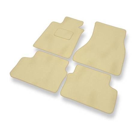 Tapis de sol velours pour BMW 5 G31 (2017-....) - Premium tapis de voiture - beige - DGS Autodywan