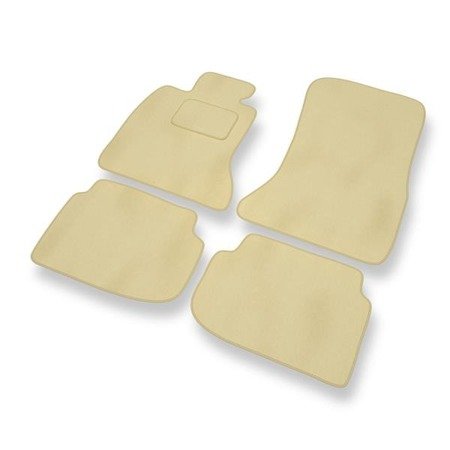 Tapis de sol velours pour BMW 7 V F01/F02 (2008-2015) - Premium tapis de voiture - beige - DGS Autodywan