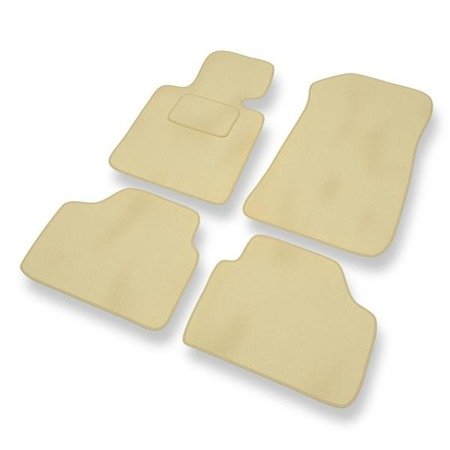 Tapis de sol velours pour BMW X1 I E84 (2009-2015) - Premium tapis de voiture - beige - DGS Autodywan